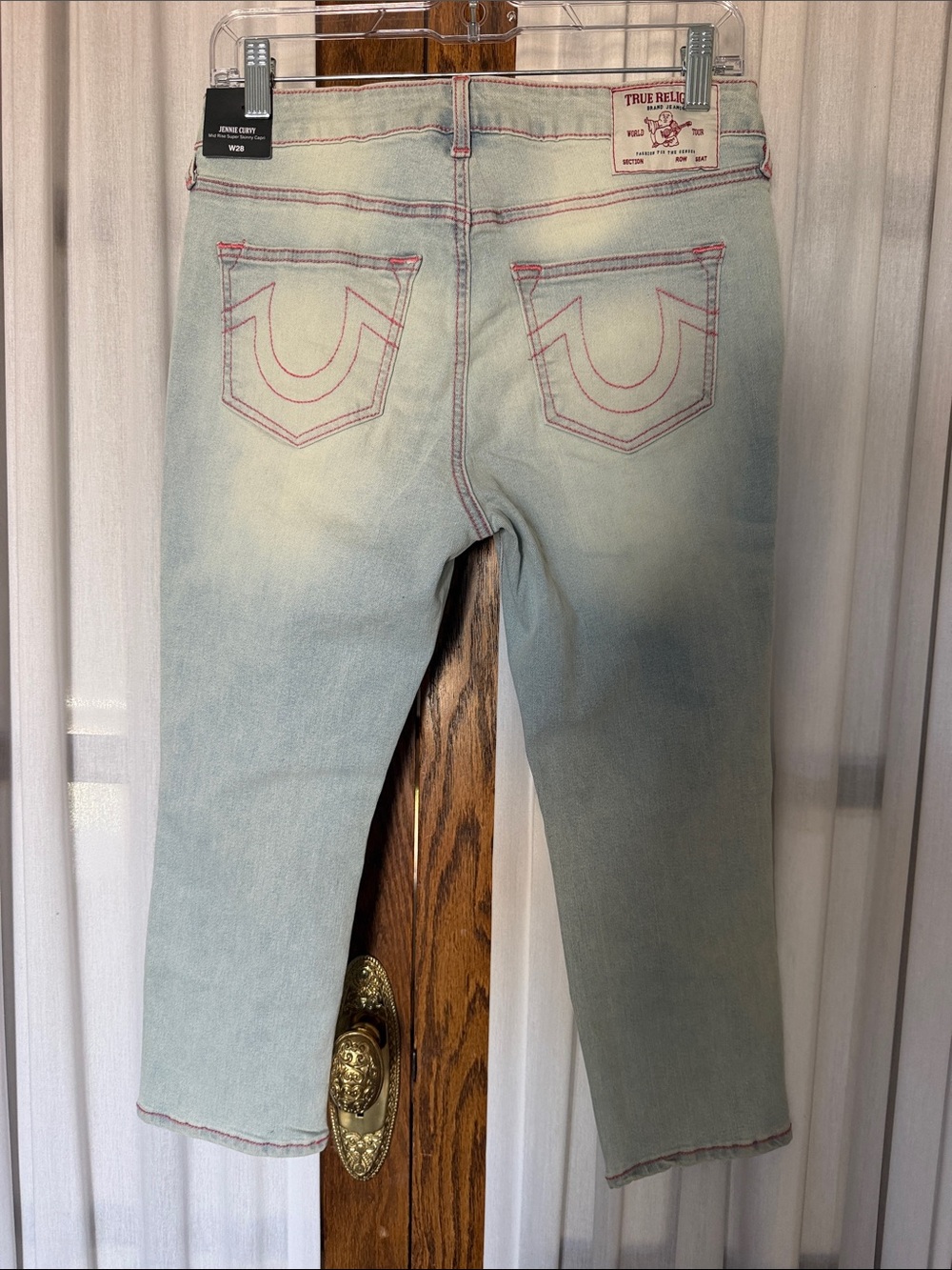 True Religion Light Endless Jennie Distress Capris 28 - Picture 5 of 12